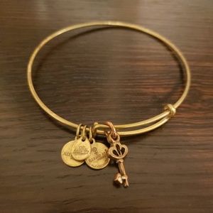 Alex and Ani gold bracelet - key charm